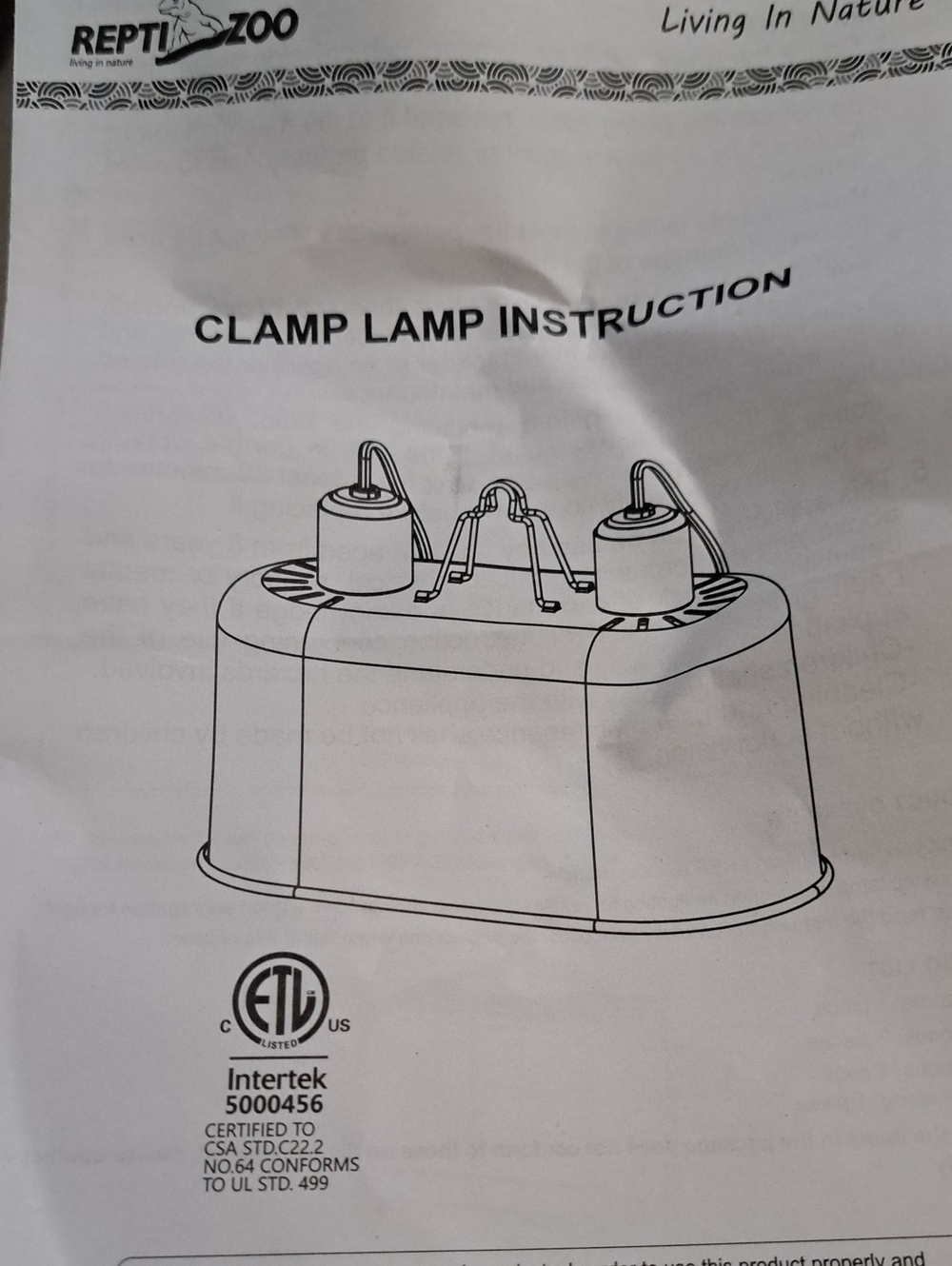 Black Clamp Lamp for Reptile Heating & Lights